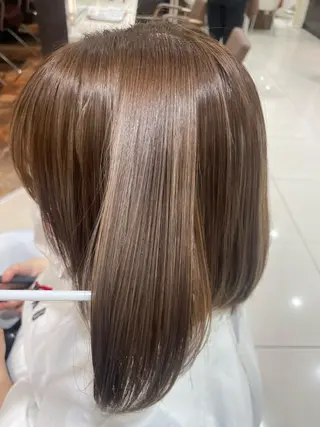 ミディアム 美髪×縮毛矯正 水上真由美😘のヘアスタイル