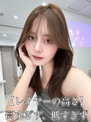 セミロング 映える顔まわり/前髪 特化 💗 ユキマのヘアスタイル