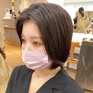 ショート カラー パーマ ヘアアレンジ メンズ キッズ ネイル マツエク・マツパ 横浜Bob美容師🤎 ERINAのヘアスタイル