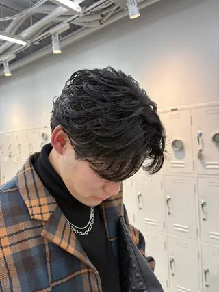 パーマ メンズ 🌀toa/波巻き✨ /メンズパーマ／栄のヘアスタイル