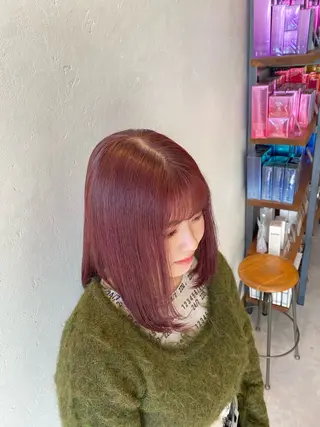 ミディアム 希優🌺ソムリエ /ブリーチ/カットのヘアスタイル