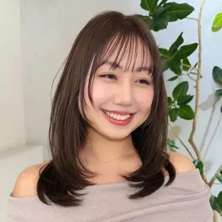 ミディアム カラー SAKI 新宿のヘアスタイル