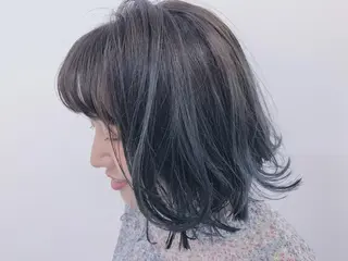 カラー pole/apartment所属・💓パーマ，💗 レイヤーカットのヘアスタイル