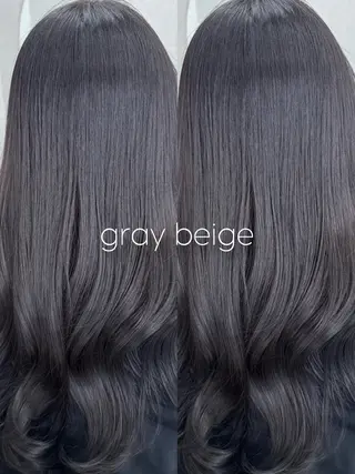 ロング カラー ナガヨ キョウカのヘアスタイル