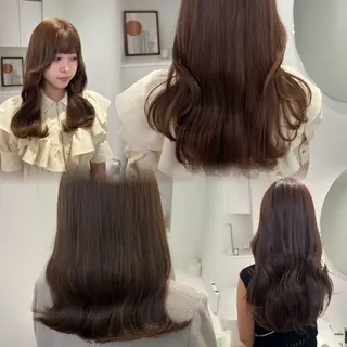 セミロング アレンジ/ブラウン カラー HARU🕯のヘアスタイル