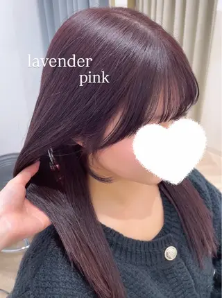 セミロング 顔まわり🎀ピンク 💖ゆうなのヘアスタイル