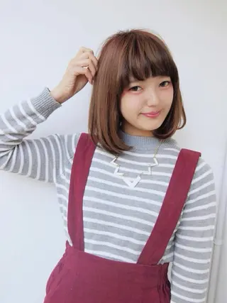 ミディアム カラー 菊池 貢平のヘアスタイル