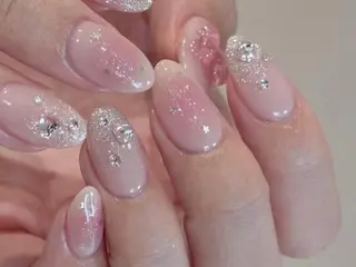 ネイル ネイルサロンAiri 長さ出し·シンプルのネイルデザイン