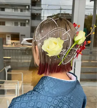 ヘアアレンジ 藤井 美歩/赤髪のヘアスタイル