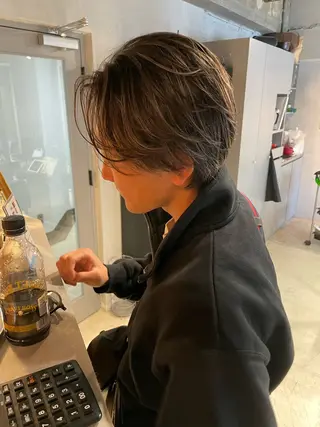 ショート カラー パーマ ヘアアレンジ メンズ メンズ特化 しゅうへいのヘアスタイル