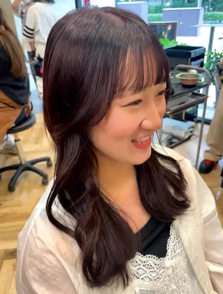 ロング 鎌取/透明感カラー /ボブ/顔まわりのヘアスタイル
