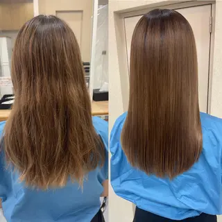 ロング パーマ 髪質改善/縮毛矯正 /ブリーチ矯正/岡部のヘアスタイル