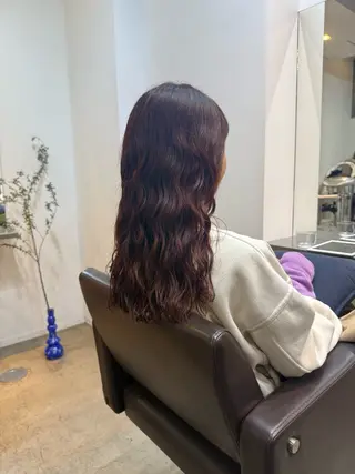 セミロング デジタルパーマ/ ウェーブパーマ/神野のヘアスタイル