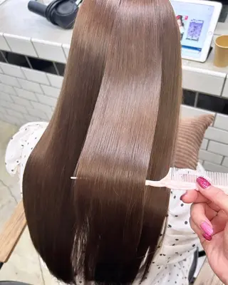 ロング 韓国レイヤー顔周り カット髪質改善しゅんのヘアスタイル