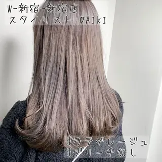 ロング カラー パーマ ヘアアレンジ メンズ キッズ ネイル マツエク・マツパ 新宿駅近♡友達とOK 🦋W -ワット -のヘアスタイル
