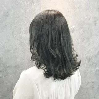 ミディアム 所渉/韓国レイヤー /ウルフカットのヘアスタイル