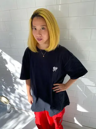 セミロング カラー パーマ ヘアアレンジ メンズ キッズ ネイル マツエク・マツパ 中元 淳のヘアスタイル