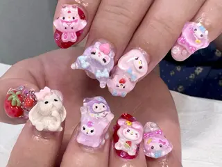 ネイル RIEKO🍒 ワンホン♡推しネイルのネイルデザイン