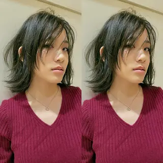 セミロング カラー grow上野御徒町【グロウ】所属・ブリーチ・ハイトーン 特化🎉内山のヘアスタイル