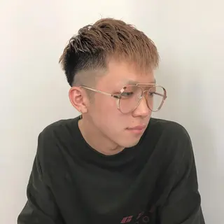 ショート カラー パーマ メンズ 平内 賢人のヘアスタイル