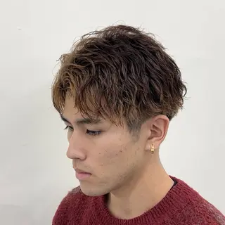 パーマ メンズ aura所属・カラー/メンズパーマ 岩角昂音のヘアスタイル