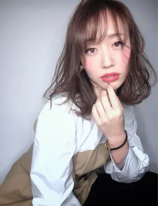 ミディアム カラー 大嶋 伸吾のヘアスタイル