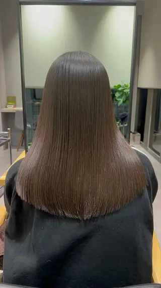 セミロング カラー 韓国風/オシャレ /縮毛矯正/滝口琴未のヘアスタイル