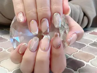 ネイル 痛ネイル/ワンホン/ フィルイン/長さだしのネイルデザイン