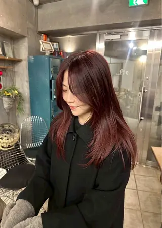 セミロング カラー 関谷 航太のヘアスタイル