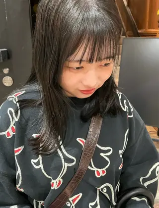 ミディアム shiomi H TARUMI森彩華のヘアスタイル