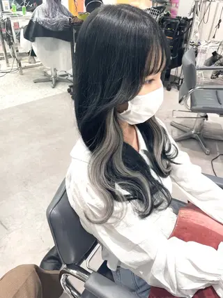 ロング カラー 韓国ハッシュカット/ 新宿/髪質改善/岡崎のヘアスタイル