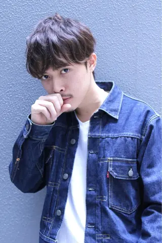 ミディアム パーマ メンズ LiL`塚口所属・L i L 塚口のヘアスタイル