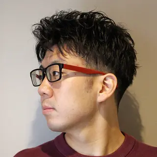 ショート パーマ メンズ PORTE HOMME PRES所属・佐藤 純のヘアスタイル