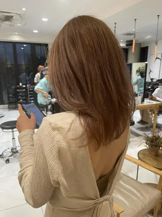 セミロング カラー ラベンダー/レイヤー スタイル🤎mamiのヘアスタイル