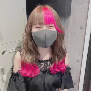 ミディアム カラー ヘアアレンジ メンズ キッズ マツエク・マツパ SALOWIN所属・ハイトーン美容師 MASATOのヘアスタイル