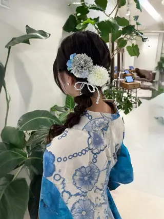 ロング ボブパーマ／アレンジ Onのヘアスタイル