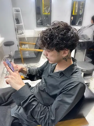 ショート パーマ メンズ 【Gisel】 Asakiのヘアスタイル