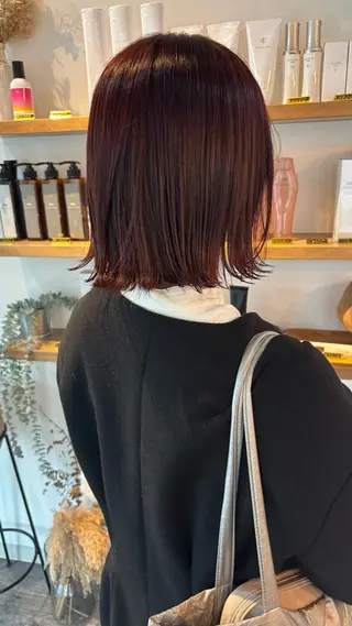 ミディアム ふじた/透明感カラー レイヤーカットのヘアスタイル