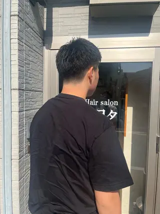 ミディアム メンズ ＢＡＲＢＥＲ koyoのヘアスタイル