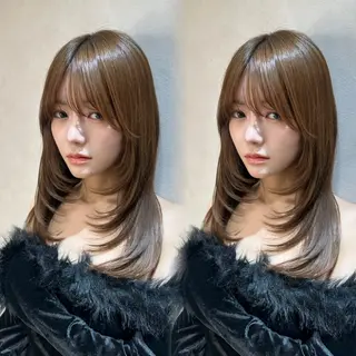 セミロング lond rouge所属・🍂透明感カラー 美髪矯正　YUTOのヘアスタイル