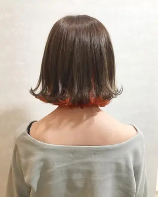 ミディアム カラー 🧡色落ちまで2度綺 麗なカラー🧡ヨシキのヘアスタイル