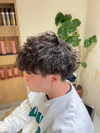 ショート パーマ メンズ メンズパーマ特化🏆 宮崎健人✨️のヘアスタイル