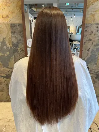 ロング 安田 純香のヘアスタイル