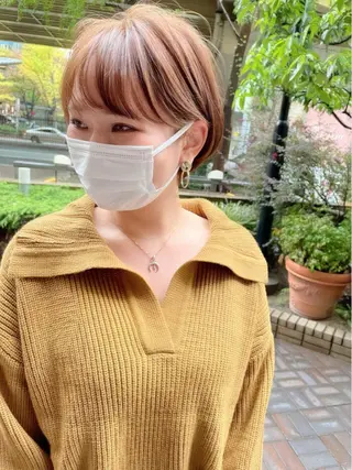 ショート ショート ボブ 梅田 木戸健人のヘアスタイル