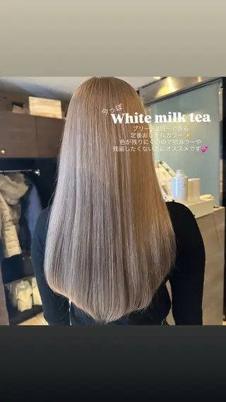 ロング カラー Hairmakefox所属・栄美容師/ハイトーン /大橋美桜菜のヘアスタイル