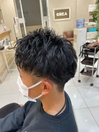 ミディアム パーマ メンズ 本厚木｜縮毛矯正/ 酸性スト専門サロンのヘアスタイル