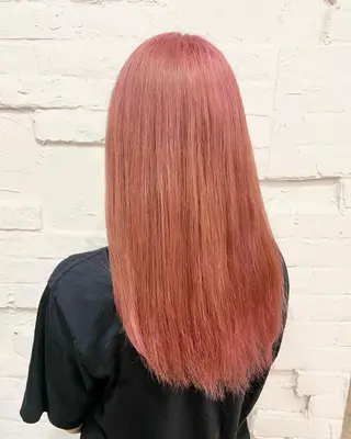 ロング カラー 【ピンク/韓国ヘア/ ヘアセット】亜海のヘアスタイル