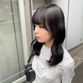 セミロング カラー 大人っぽ♡上品な暖色 ♡ブリーチなし♡のヘアスタイル