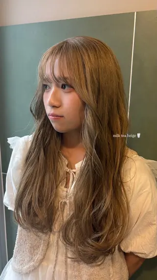 ロング カラー 彦坂 柚羽のヘアスタイル