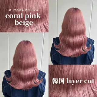 セミロング カラー ヘアアレンジ 《暖色/韓国hair 》🇰🇷桑原ユキネのヘアスタイル